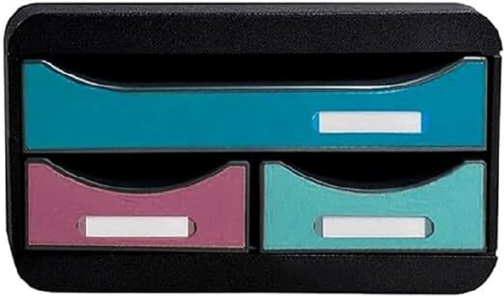 Exacompta Skandi 3 Drawer Storage Box - Office Organisation - Extra Small