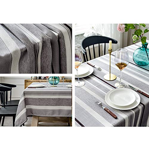 Nappe en coton lin rayée : protégez et sublimez votre table usée