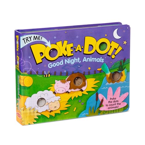 Image of Melissa & Doug Children's Book - Poke-a-Dot: Goodnight, Animals (Board Book with Buttons to Pop) - FSC Certified