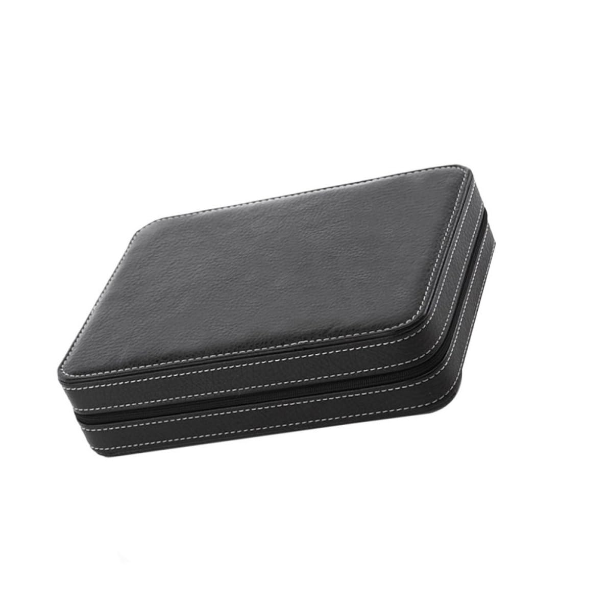 EXCEART Bolsa de Reloj 8 Ranuras, Cuero y Tejido, Portátil Negro