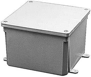 Thomas & Betts E987R Polycarbonate Molded Screw Cover Junction Box 6 Inch x 6 Inch x 4 Inch Carlon