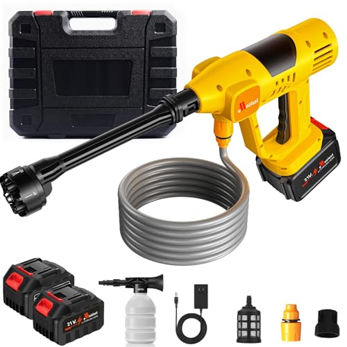 Muzisst Cordless Pressure Washer 900 PSI, 2.4GPM...