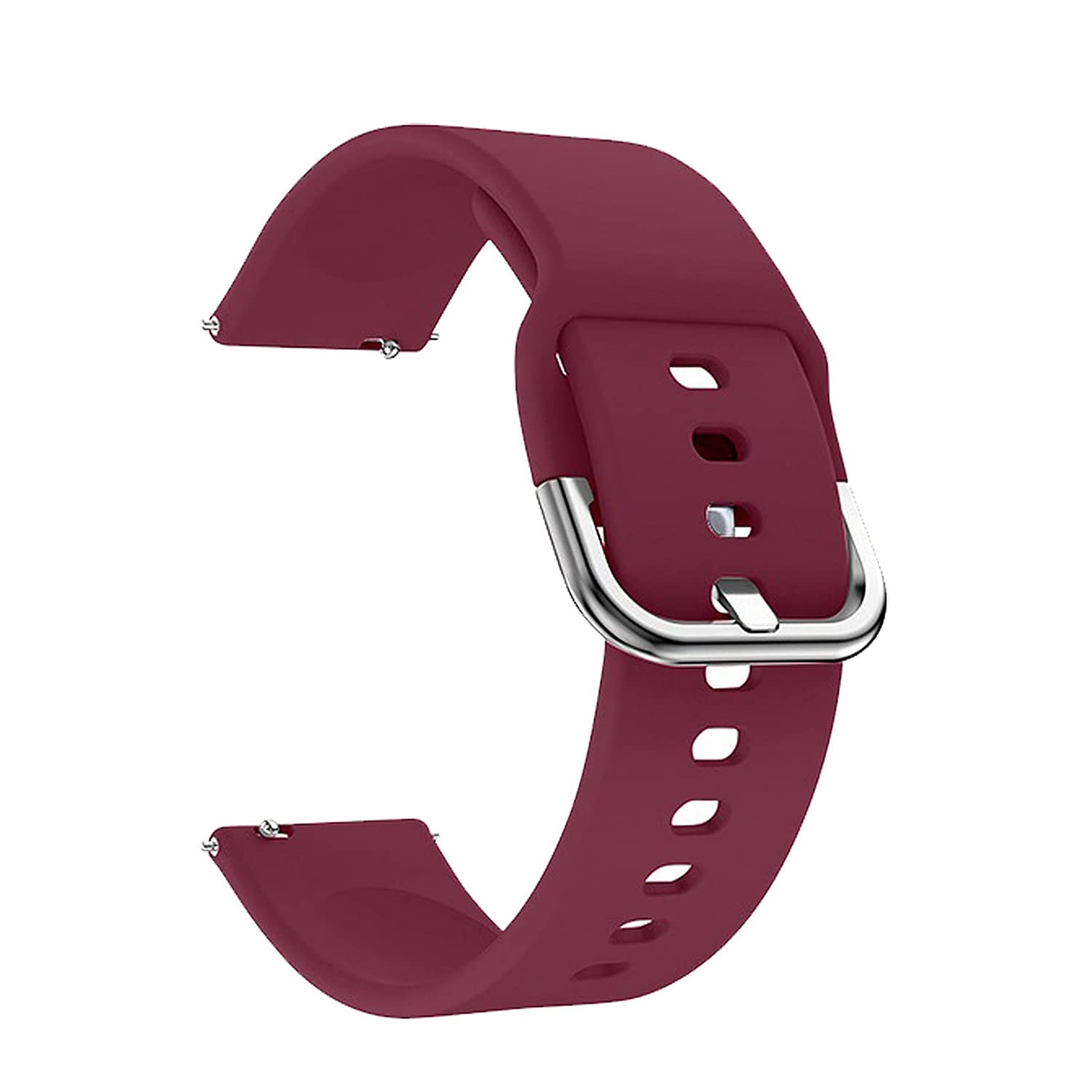 TECHVOR 20 mm Silicone Strap With Metal Buckle For Noise ColorFit Brio | ColorFit Qube | ColorFit Qube Oxy | ColorFit Icon Buzz | Evolve 2 | X-Fit 1 (HRX Edition) (Wine Red) (B0BM9KPVMM) Amazon Price History, Amazon Price Tracker