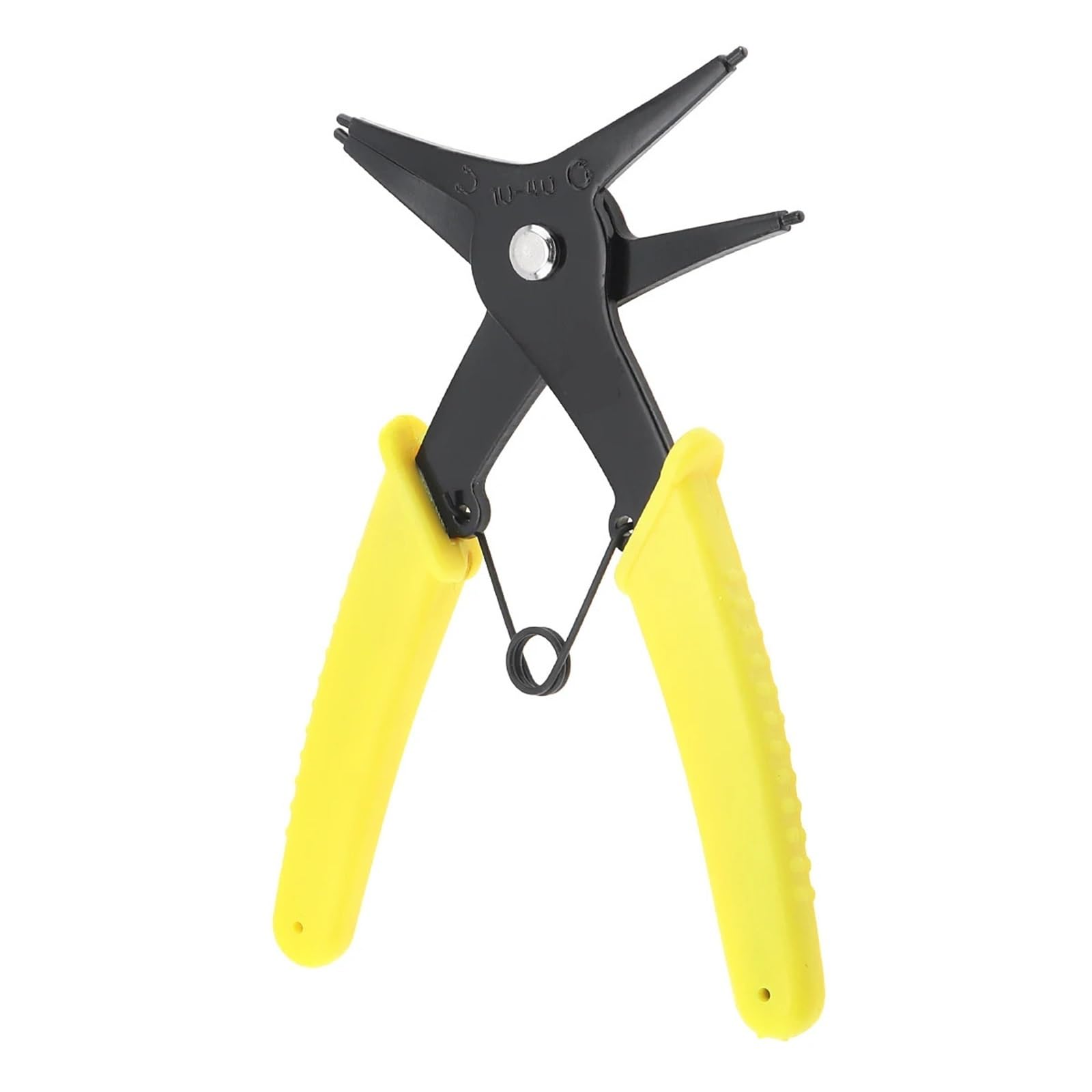 Bnvewr Yellow Hydraulic Crimping Tool, 2Pcs 2 In 1 Circlip Plier Internal And External Ring Remover Crimp Tool Multifunctional Retaining Snap Hand