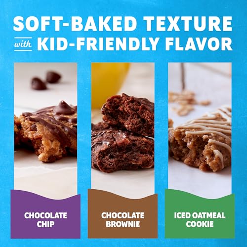 zbar - chocolate chip iced oatmeal cookie and chocolate brownie - variety pack - soft-baked energy snack bars - non-gmo 