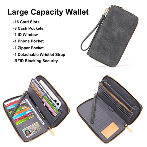 Image of Soperwillton Women Backpack Purse Shoulder Handbags Travel Bag Set 2pcs | Soft PU Leather,Large Capacity,Many Pockets,with a Functional Wallet,with a Detachable Shoulder Strap,Multipurpose Design