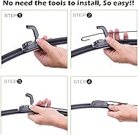 Vista 4 de Para Kia Cerato Forte K3 2012-2018 LHD, Limpiaparabrisas de goma ABS, limpiaparabrisas de 26"/14" (2 unidades/juego)