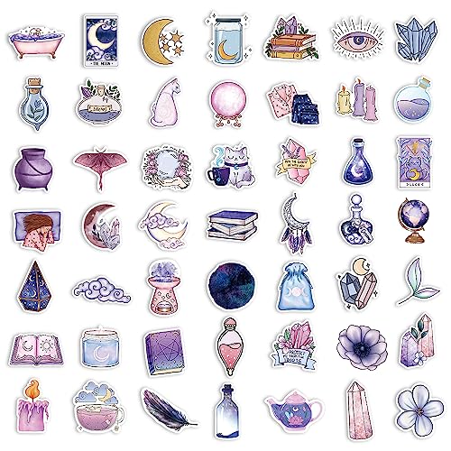 150Pcs Midnight Magic Moon Stickers,Fantasy Aesthetic Stickers For Water Bottles,Waterproof Vinyl Stickers For Laptop,Computer,Phone,Scrapbooks,Guitar #TOP1