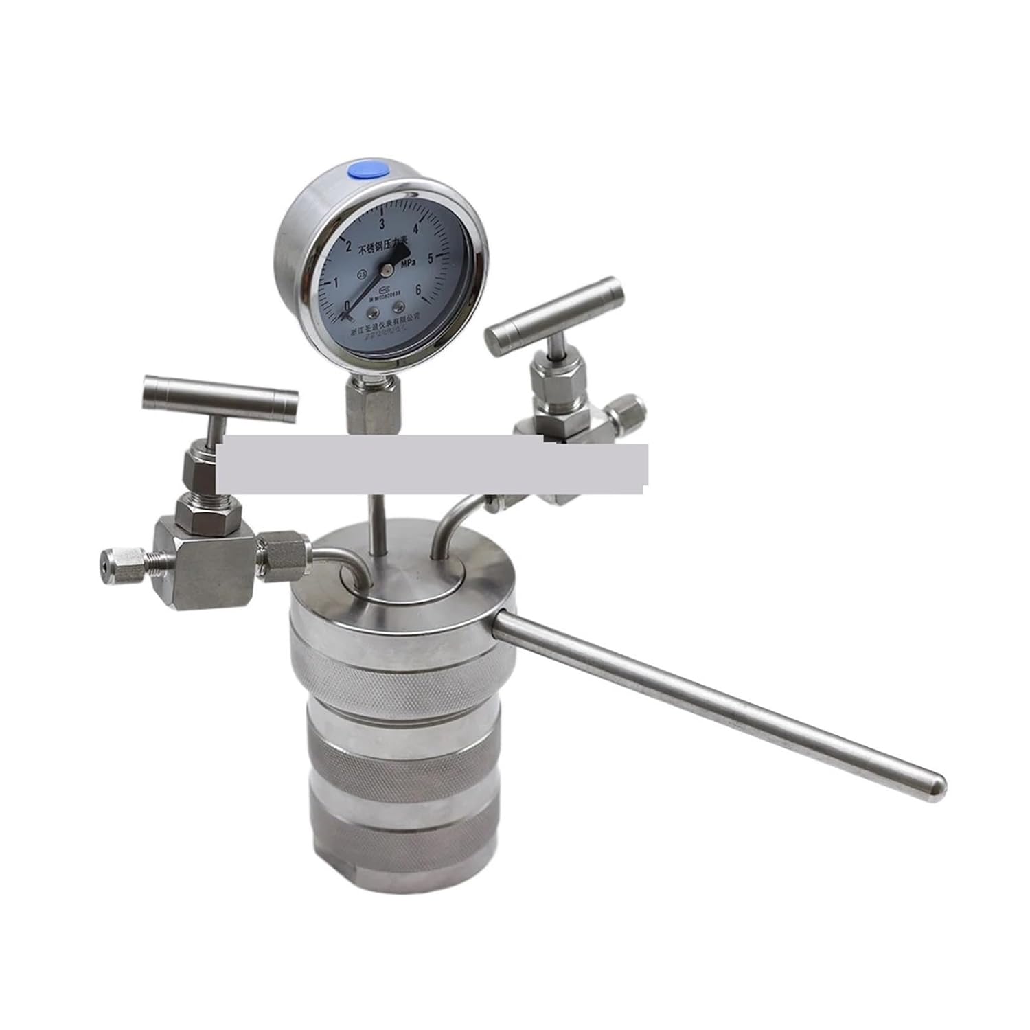 1pcs 100ml Hydrothermal Synthesis Autoclave Reactor Vessel - 6Mpa High Pressure Lab Equipment with Inlet Outlet Gauge
