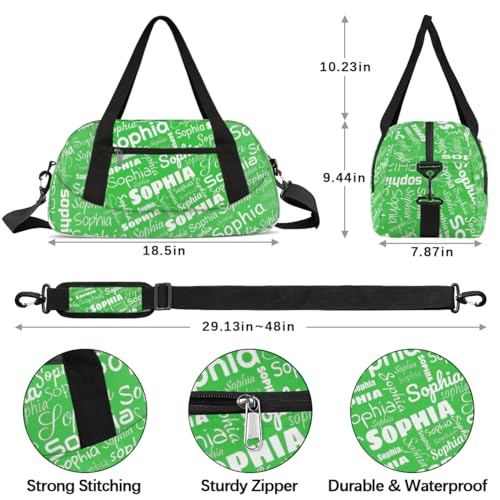 Personalized Kids Gym Bag Custom Name Duffel Bags Sport Duffel Bag Carry on Weekender Travel Bag for Boys Girls3