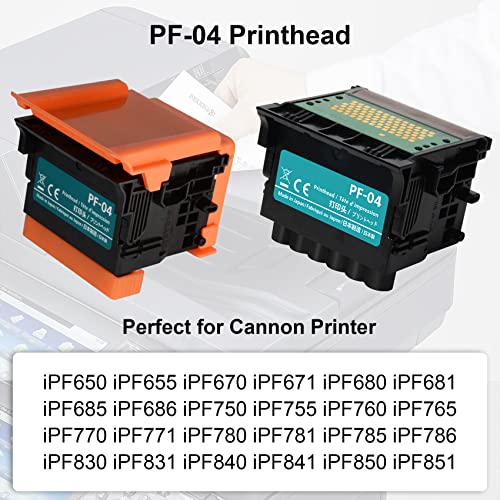 PF-04 Printhead Compatible with Canon iPF650 iPF655 iPF670 iPF671 iPF680 iPF681 iPF685 iPF686 iPF750 iPF755 iPF760 Printer, Print Head Replacement
