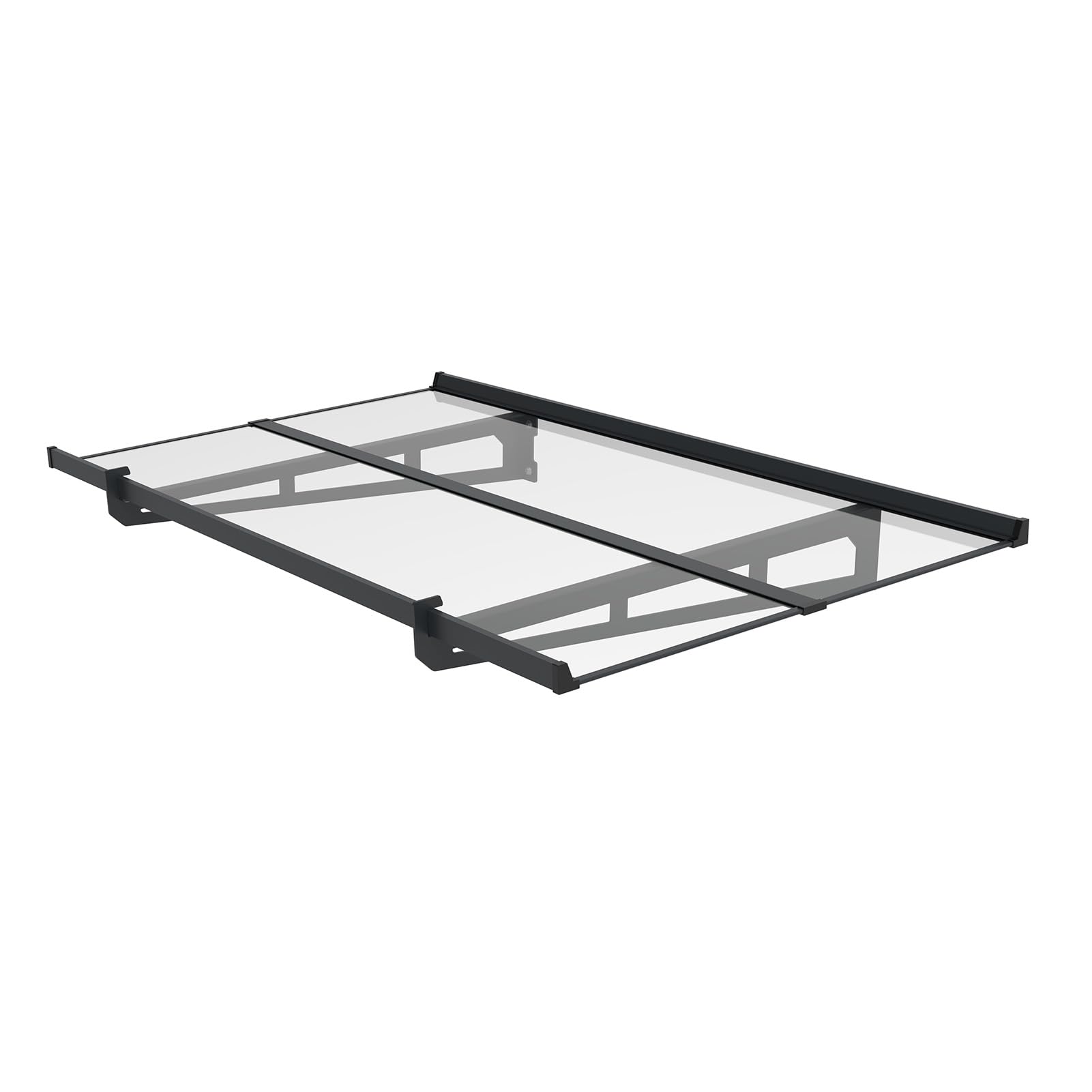 Schartec Aluminium-Vordach P1400 Aluminium-Vordach als Eingangsvordach, Haustürvordach, Eingangsüberdachung, Hauseingangsdach mit edlem Design