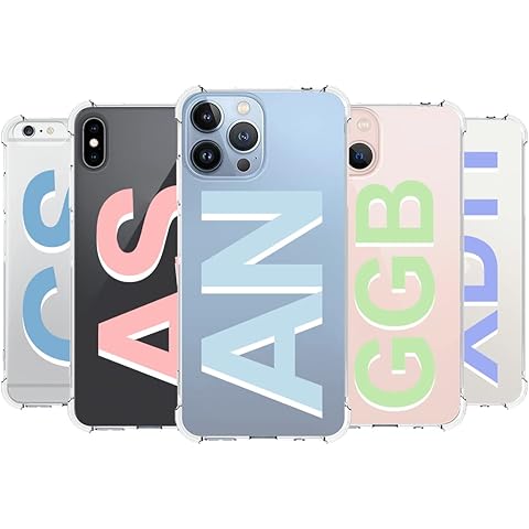 Custom Monogram Initial Phone Case Compatible with iPhone 17 17 Air 16 16e 15 14 13...