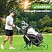 EASEGO Golf Push Cart 3 Wheel : Golf Bag Cart Foldable with Phone/Cup/Umbrella Holder Compact Golf Pull Carts Quick Fold Golf Caddy Push Carts with Large Wheelbase for Different Terrain (Lemon Green)