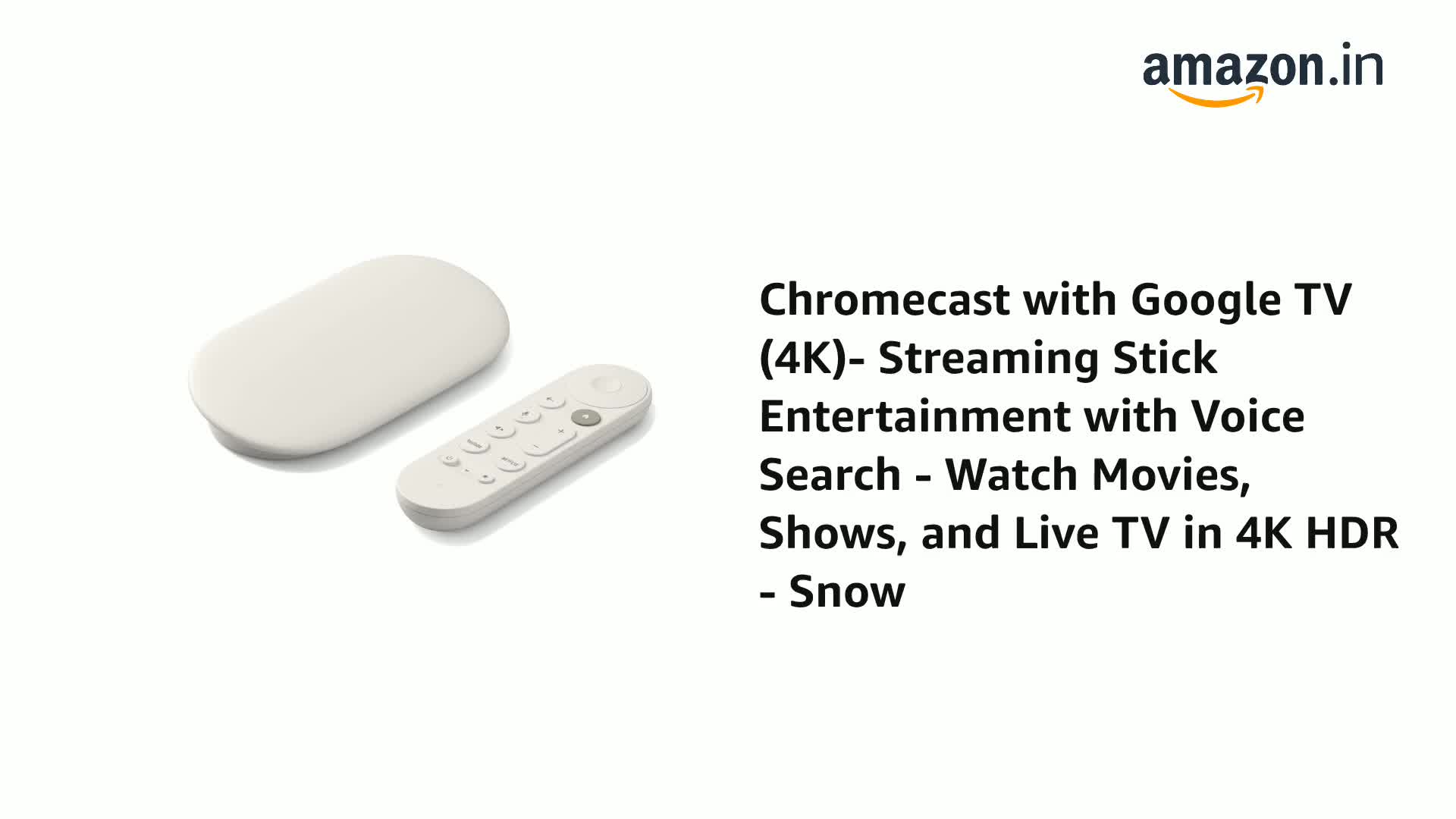テレビ Chromecast with Google TV 4K HDR Chromecast with Google TV (4K)- Streaming Stick Entertainment with