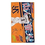 東京ヤクルトスワローズ タオル 山田哲人 背番号1番 直筆 サイン 記念品 スポーツ 応援 プレゼント フェイスタオル Agフレッシュ(抗菌防臭)加工 多色可選 期間限定 40cm×70cm, オレンジ