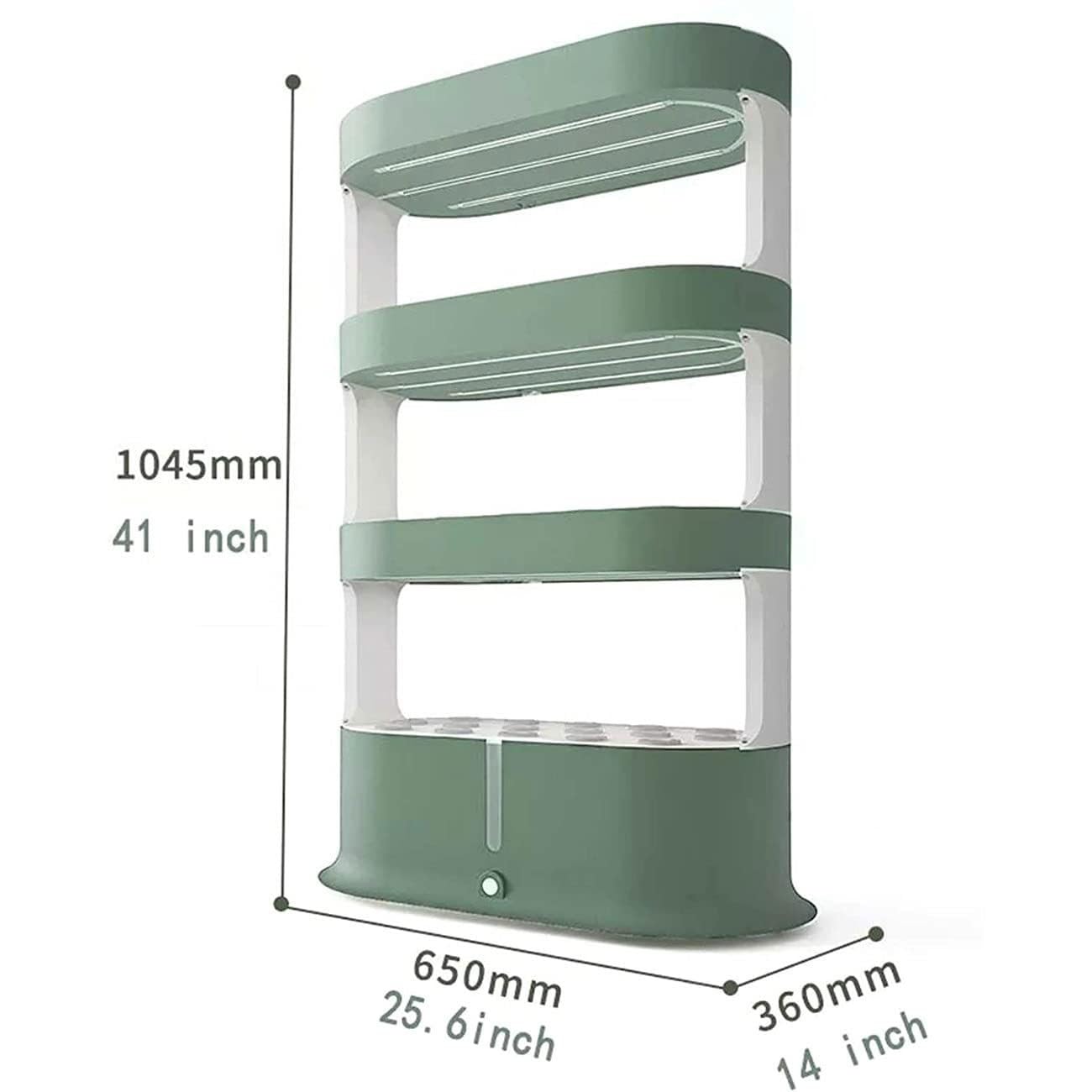 Hydroponisches Indoor-Anbausystem, Hydroponik-Turm mit Vollspektrum-LED-Pflanzenlampen, Fernbedienung, Wasserkreislauf, für Kräuter, Gemüse und Obst – ideal für Hobbygärtner. (Green)
