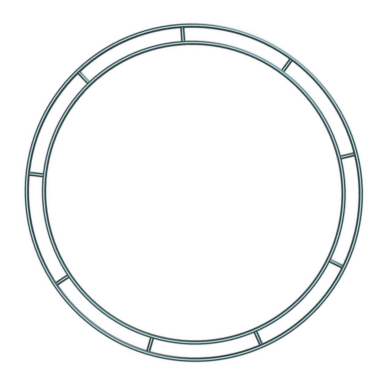 SUPVOX Iron Wreath Frame 30cm round Garland DIY Loop Christmas Wreath Hoop Iron Wire Flower Hanging Loop for Home Décor Seasonal Craft Accessories Random Color