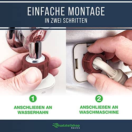 ersatzteilshop basics Aquastopschlauch 1,5m Sicherheitszulaufschlauch Aquastop Schlauch Zulaufschlauch für Waschmaschinen und Geschirrspüler