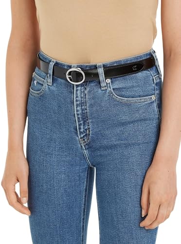 Calvin Klein Jeans Ceinture Femme Classic Round Lthr Belt25Mm Cuir Cognac 65 cm - vue 6