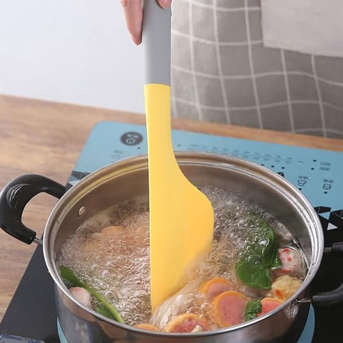 Image of Silicone Spatula - Nonstick, Heat Resistant Cooking & Baking Flipper for Pancakes, Omelettes, Pizza, Steak, Dosa - Ideal for Griddle Pans, Cookware and Fish Turner (Omelette Spatula)