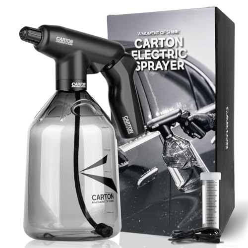 CARTON 【公式】 POWER GRIP 電動オートスプレー 『細部まで極まる』 IPX7防水 2.5L 高圧ミスト噴射 洗車/鉄粉除去/湿式コーティング 対応 溶剤耐性 扇形ノズル(別売) カスタマイズ 脱着式バッテリー共用システム 特許取得 PSE