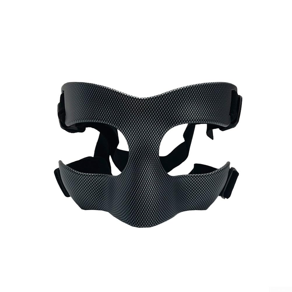 Maschera da basket in fibra di carbonio, protezione per il naso da uomo, leggera e protettiva per calcio, sport e allenamento