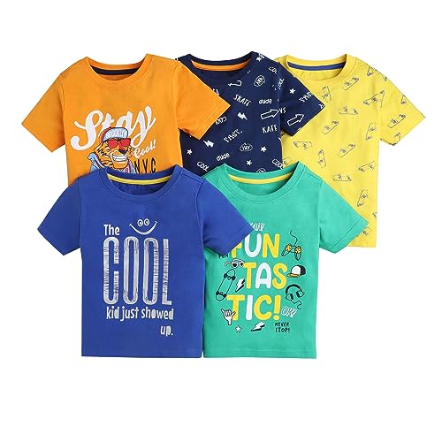 Image of Hopscotch Boy's Cotton Regular Fit T-Shirt