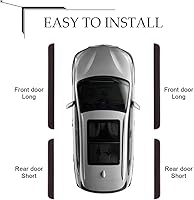 Vista 4 de 4 piezas de protectores de umbral de puerta de coche, protección antiarañazos e impermeable para umbrales de puerta de coche, accesorios universales