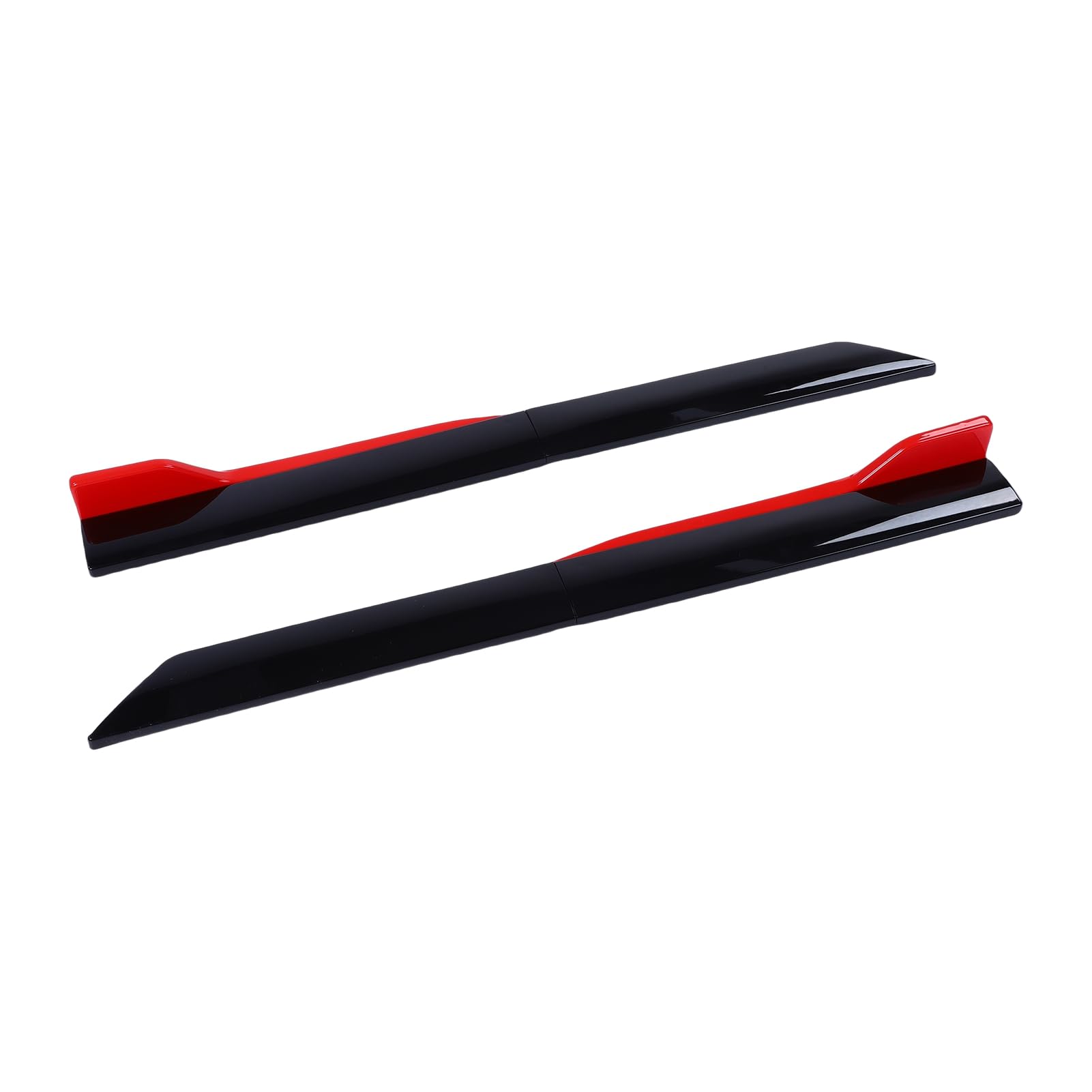 Minigonne Laterali Pannello a Bilanciere Universale ABS Minigonne Laterali Regolabili Estensione Splitter Labbro Elegante Design Aerodinamico per gli Appassionati di Auto 105 (Nero e rosso)