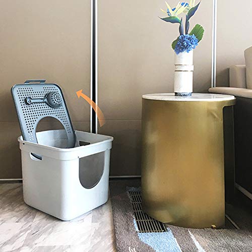 Maison de toilette pour chat grand format bac litière top entry