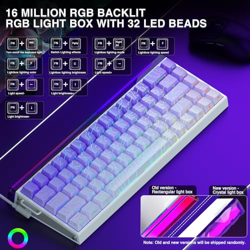 Image of AULA HERO 68 HE 60% Gaming Keyboard Wired, Hall Effect Magnetic Switch Keyboard with Adjustable Actuation, Rapid Trigger Mode, 8K Hz Polling Rate, 0.125ms Latency,Side Printed PBT Keycaps, RGB Backlit