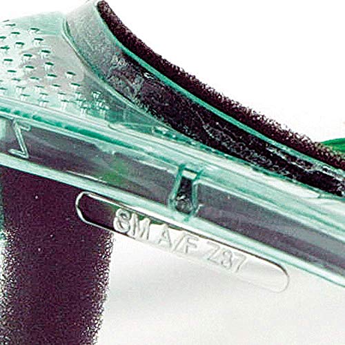 Sellstrom Flexible, Soft, Direct Vent, Protective Safety Goggle, Green-Tinted Body, Anti-Fog Coating, Clear Lens, Black Adjustable Strap, S81310 #TOP4