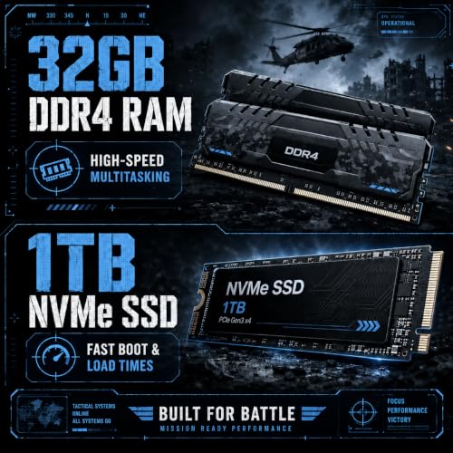 Image of Gaming PC Desktop Computer i7 11700F up to 4.9GHz, RTX 5050 8GB GDDR6