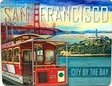 San Francisco with Trolley 3D Fridge Magnet
