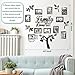 Family Tree Wall Decal Acrylic 3D DIY Mirror Sticker Photo Frames Removable Wall Art Decals Home Decorations for Living Room Bedroom Kitchen Dining Office, 47 x 47 Inch(Black)