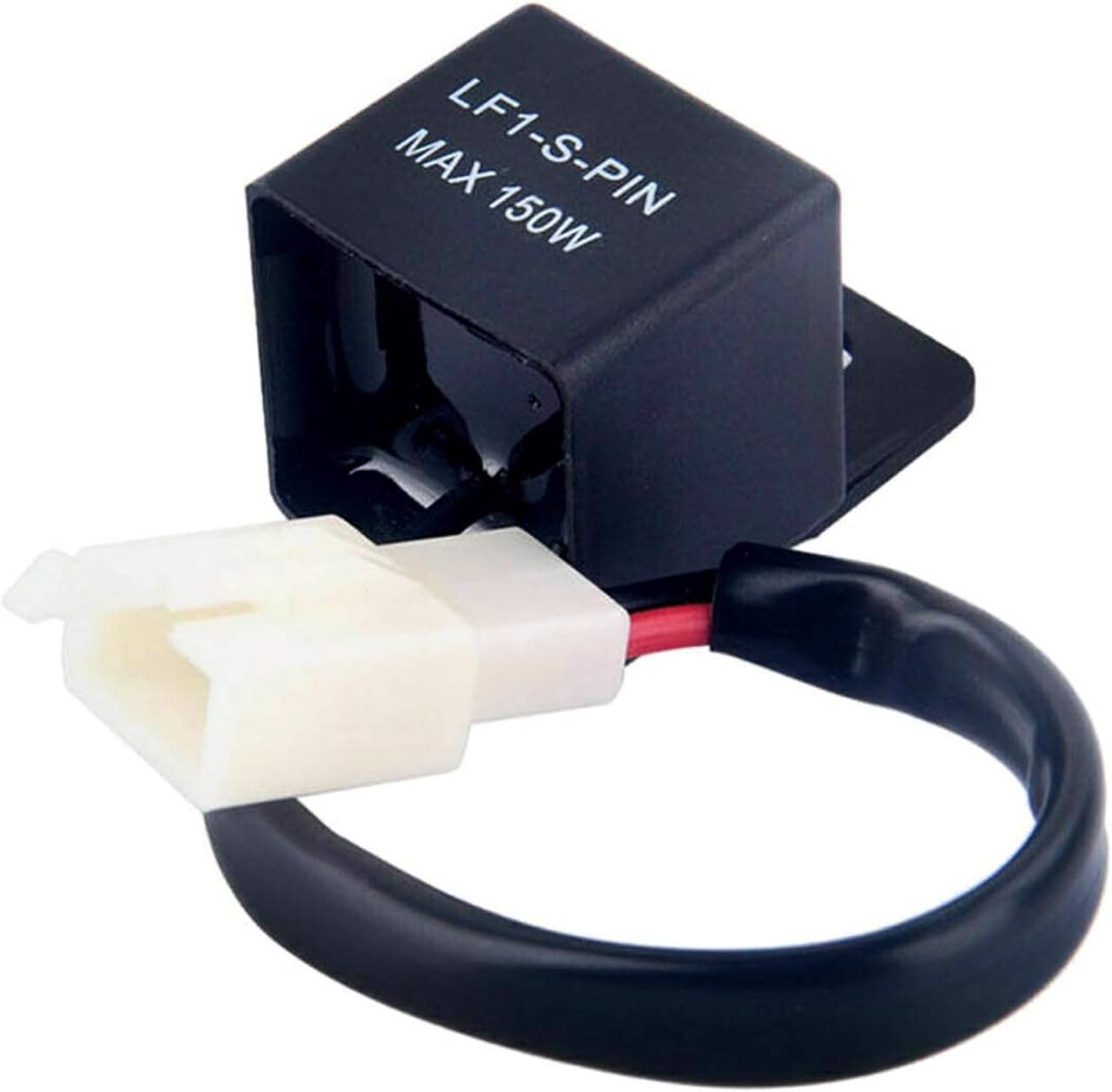 1 PC 12V LED Flasher Relay, 2-Pin Electronic LED Turn Signal Relay, Fix Motorcycle Turn Signal Bulb Hyper Flash, Universal Electronic Flasher Contactor for Most Motorcycles (Black)