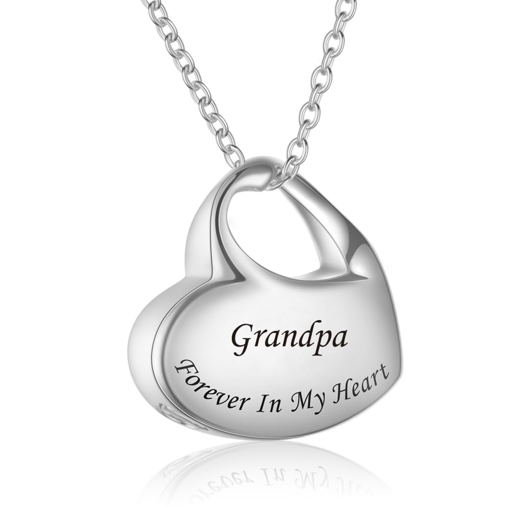 Cremation Jewelry for Ashes Heart Urn Necklaces for Ashes, Locket Necklace for Ashes Memorial Urn Jewelry Waterproof Keepsake Pendant with Funnel Kit