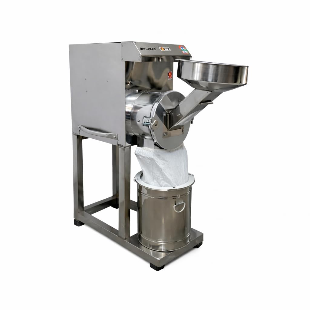 Commercial Pulverizer | 3HP Automatic Stainless Steel Atta Chakki | Flour Mill 15 to 20 Kg Per Hour Capacity for Wheat Grains, Pulses & Masala Grinding | Online Installation Available_New-image-31