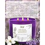 Lavender Vanilla Aromatherapy Candle 3 Wick | Scented Candles for Home | 15.8 oz Large Soy Candle | Relaxing Candles with Long Lasting Fragrance | Decorative Candle Gift for Women - Image 2