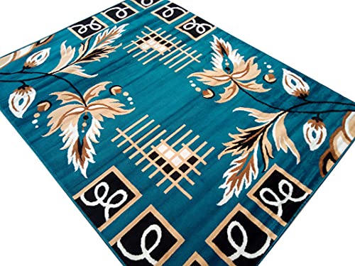 Image of Home Decore Acrylic Carpet for Your Living Room & Drawing Room Aywhere in Your Home (120x150 Blue Colour)- 4x5 Feet