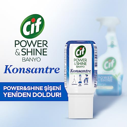 Cif Power & Shine Konsantre Banyo Yüzey Temizleyici Sabun ve Kireç Leke Çıkarıcı 70 ml