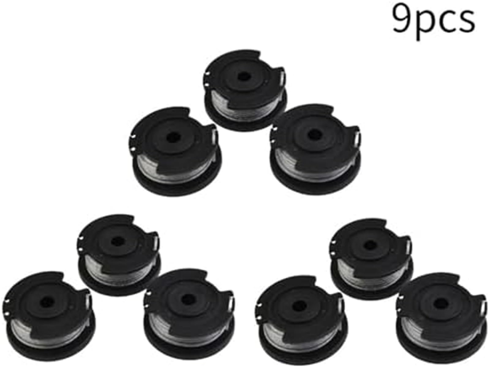 Automatyczna szpula kosiarki Szpula 3/9/15 Pack, dla linii 4M Easygrasscut 18V 23 26 18-230 18-260 1.6Mm średnica podkaszarka ogrodowa głowica tnąca części cewki(BLACK 9pcs)