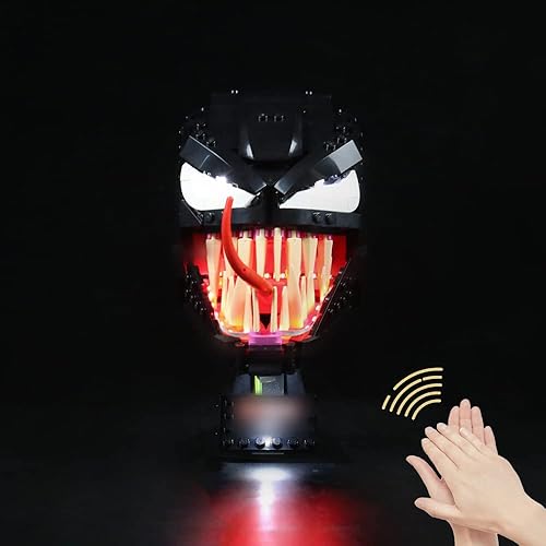 LMTIC Kit de iluminación LED para Spider Man Venom 76187 Kit de luz modelo de bloques de construcción para casco Lego Man Venom 76187 juego de luces