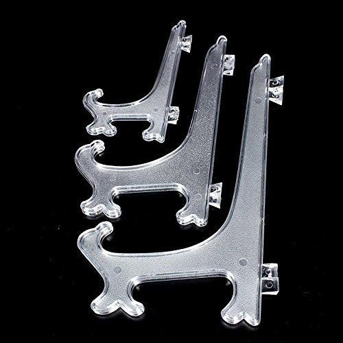 Fashionclubs 10pcs/set Plastic Folding Plate Stand Holder Easels Display Stands For Plate Dish And Picture Frame (7")