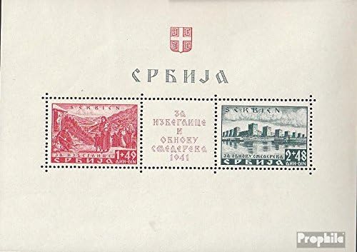 Serbia (German.cast.2.World.) block1 unmounted Mint/Never hinged ** MNH 1941 Samendriahilfe (Stamps for Collectors)