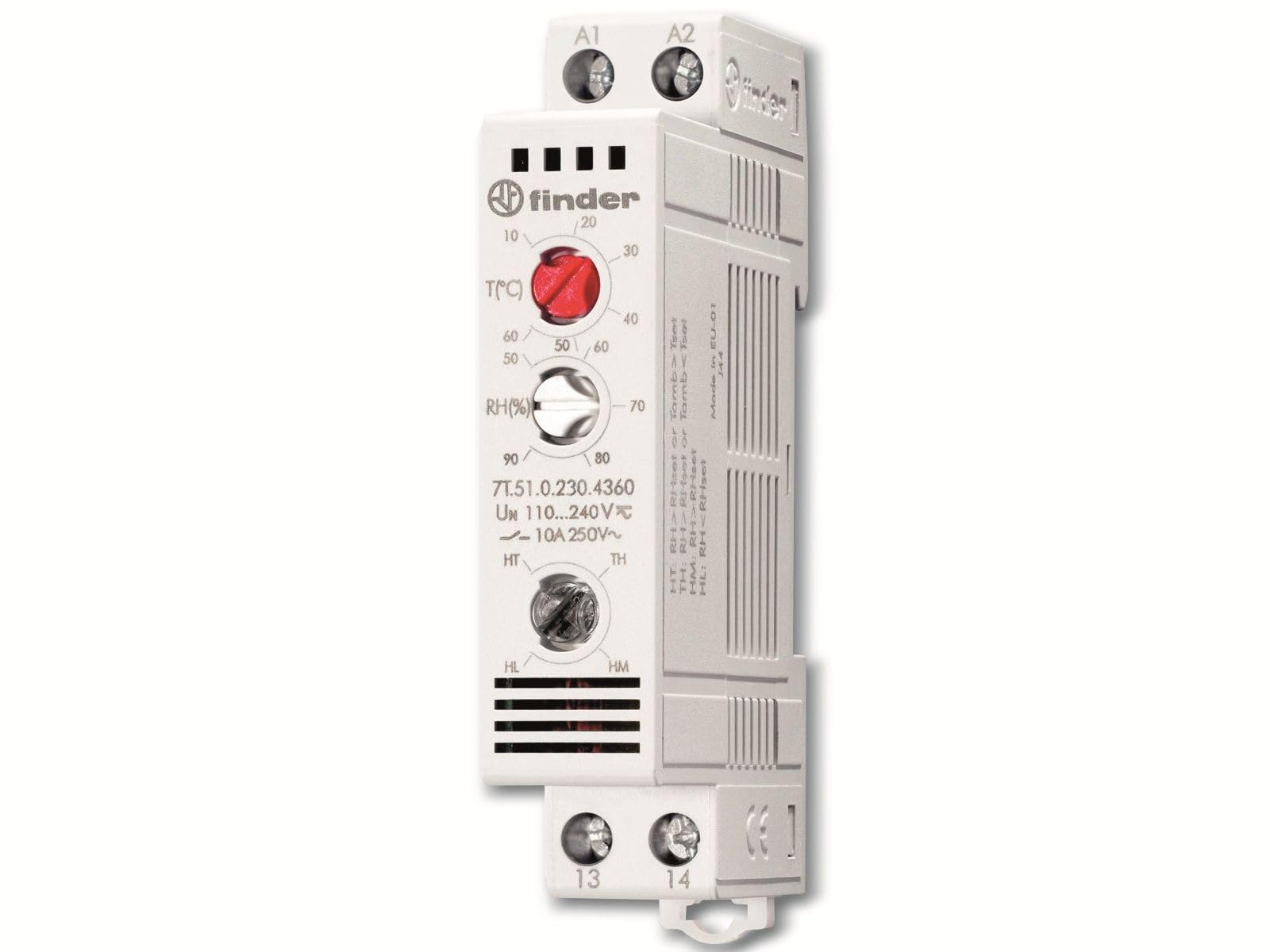 Hygrostat Finder 7T.51.0.230.4360 thermostat 110V 230V AC relais tableau électrique