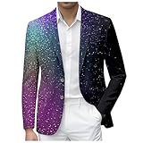 Veste de costume homme imprimée effet paillettes pour une élégance festive adaptée aux occasions spéciales comme le les mariages et les galas