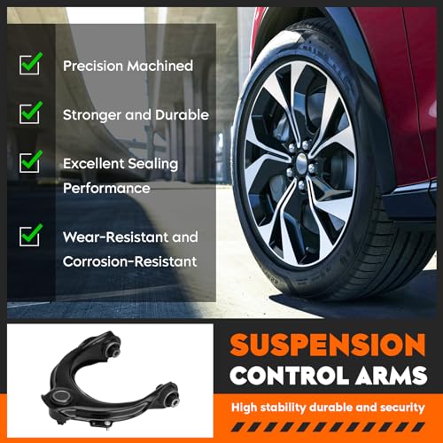 Image of Front Suspension Kit Upper Lower Control Arms for Accord 2003-2007(2.4L Gas Engine), Acura TSX 2004-2008 with Ball Joints Tie Rod Ends Sway Bar Stabilizer Links (12PCS)