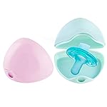 LANEYLI Pacifier Case (Macaron Pink, Green, 2 Pack)